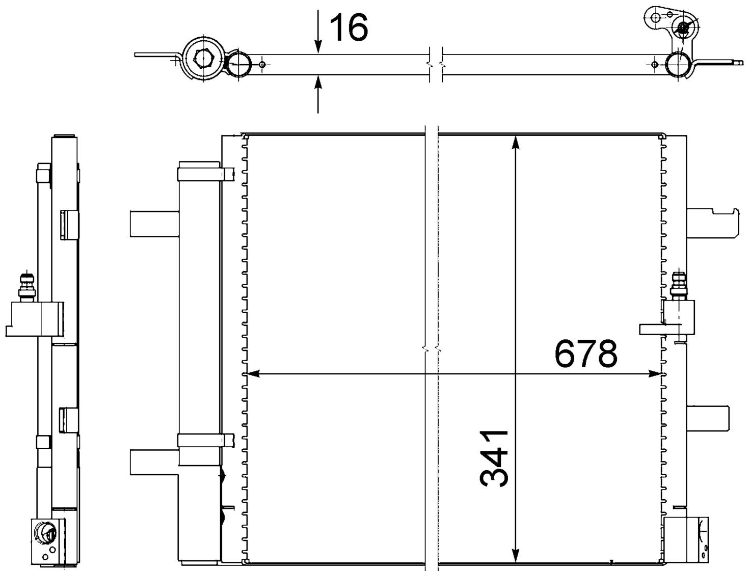 Audi A/C Condenser 4G0260403B - Behr 351319411